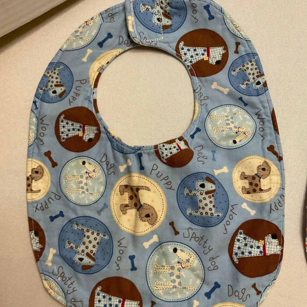 Baby Bibs 3‎ Handmade Drool Bibs Puppy Baseball Dragon Designs